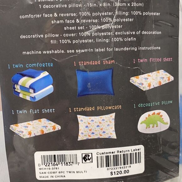 🔥Urban Dreams Sam Collection  6 pc bedding ensemble New - Picture 9 of 16